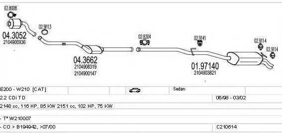 MTS C210614006350 Exhaust System